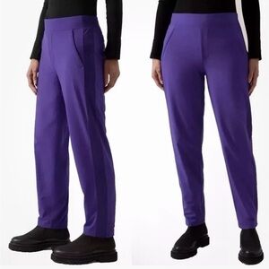 Athleta Brooklyn Lined Mid Rise Ankle Pants Purple Womens Size 4 Athletic